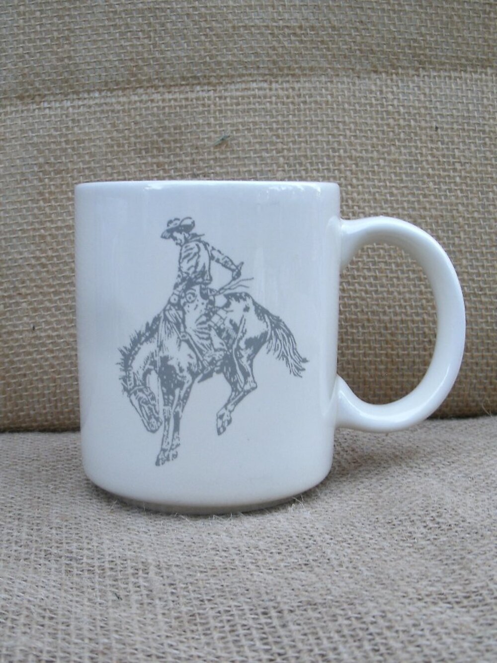 Vintage Marlboro Cowboy Riding Bronco Mug